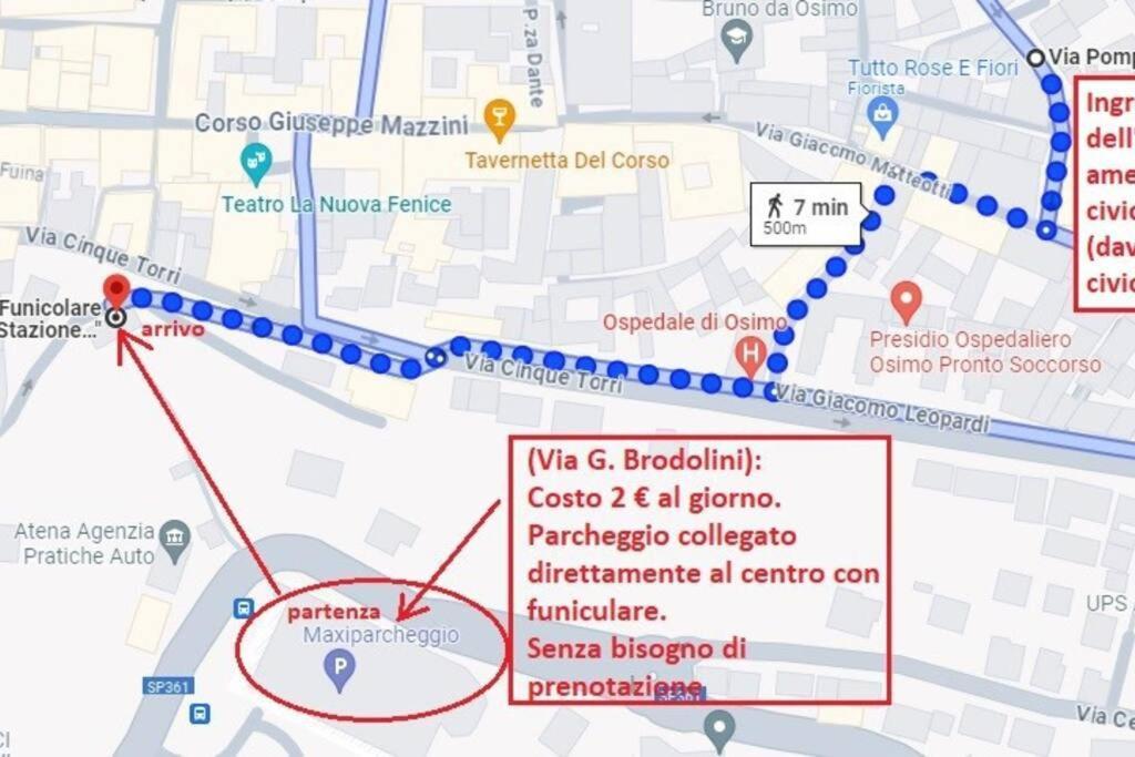 Апартаменты Osimo Nel Cuore Del Centro, Free Wi-Fi E Netflix Экстерьер фото