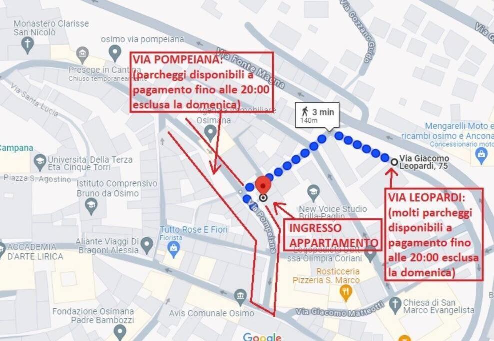 Апартаменты Osimo Nel Cuore Del Centro, Free Wi-Fi E Netflix Экстерьер фото